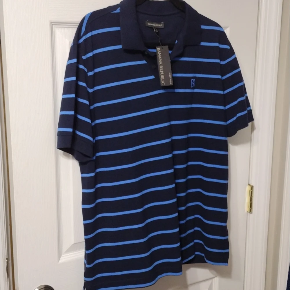 Banana Republic Organic Cotton Striped Polo